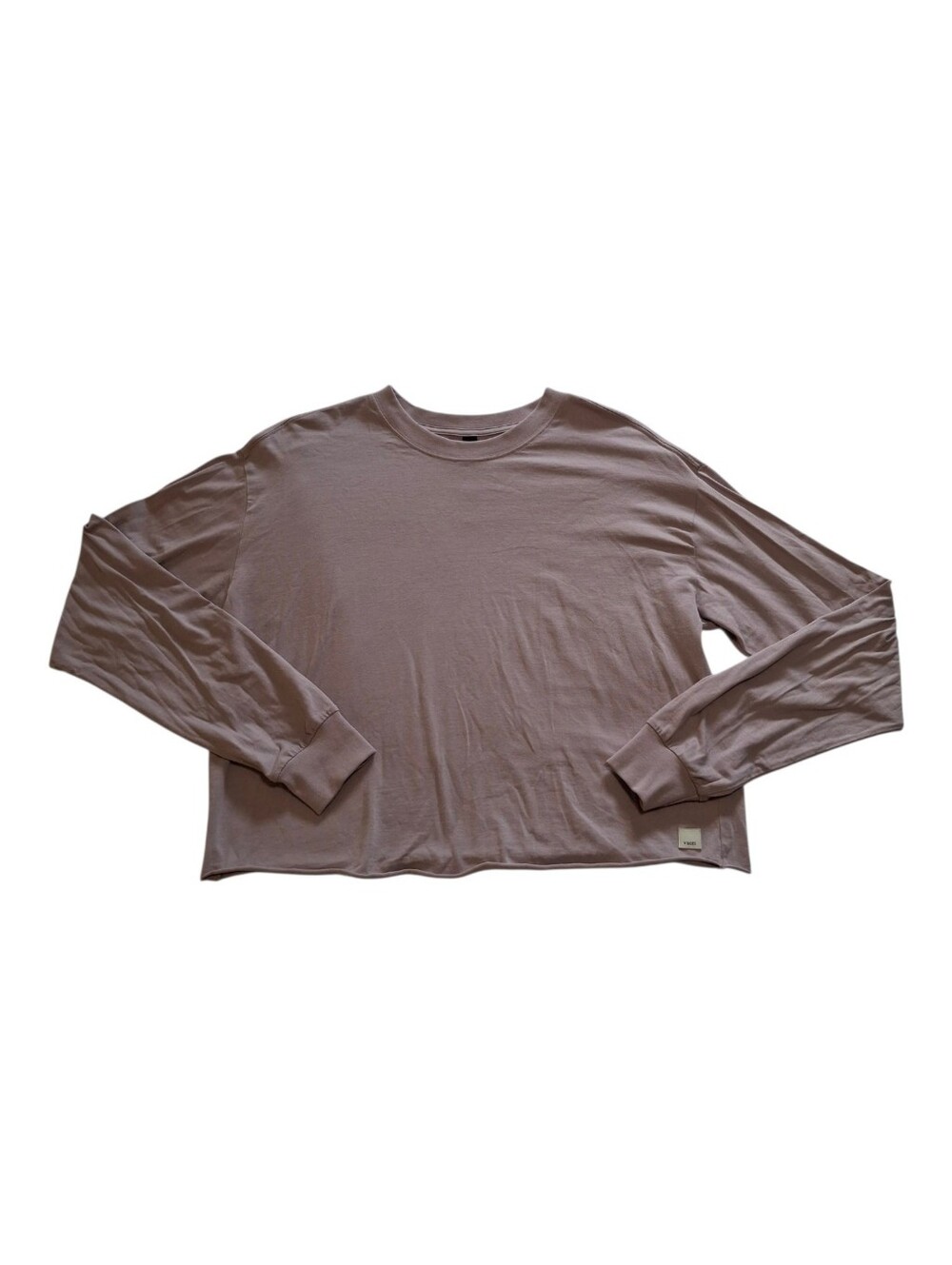 Vuori Women's Dusty Rose Pima Cotton Longsleeve Coast Cropped Tee Size Medium
